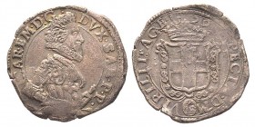 Carlo Emanuele I 1580-1630 
Fiorino, III Tipo, Torino, 1629, Mi 3.38 g.
Ref : MIR 653b, Sim.62/b, Biaggi 550
Conservation : pr.Superbe