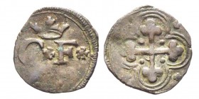 Carlo Emanuele I 1580-1630 
Quarto di Soldo, III Tipo, ND, Mi 0.79 g.
Ref : MIR 679 var., Sim. 84 var., Biaggi 572 var.
Conservation : TTB. Inedit CF ...