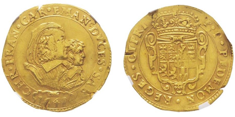 Carlo Emanuele II
Reggenza della madre 1638-1648
4 Scudi d'oro, I tipo, Torino, ...