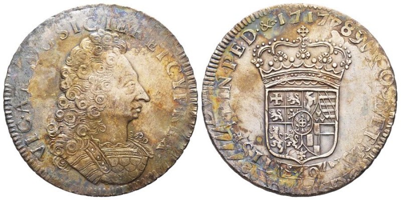 Amedeo II Re di Sicilia 1713-1718
3 Lire, Torino, 1717, AG 18.18 g.
Ref : MIR 88...