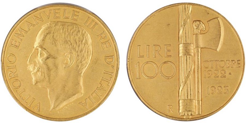 Vittorio Emanuele III 1900-1943
100 lire, Roma, 1923 R, AU 32.20 g.
Ref : MIR.11...