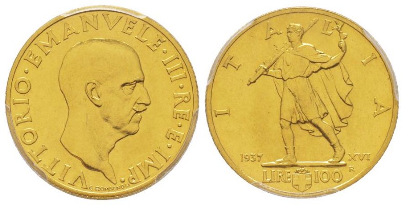 Vittorio Emanuele III 1900-1943
100 Lire Littore del II tipo, Roma, 1937, anno X...