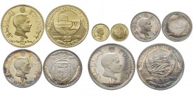 JORDANIE
Série de 1968, “Central Bank of Jordan - (Set N° 59)” :
25, 10, 5, 2 dinars en or, AU 69.11 g., 27.64 g., 13.82 g., 5.52 g.
TOT : 116.1 g. 9...