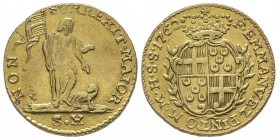 Malta Emanuel Pinto 1741-1773 
10 Scudi, Valetta, 1762, AU 7.74 g. 
Ref : Restelli/Sammut 45, Fr. 36
Conservation : TTB-SUP