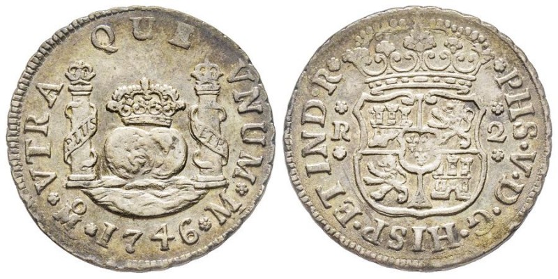 Mexico
Felipe V 1700-1746
2 Reales, 1746 M.M, AG 6.74 g. Ref : Cal. 1299, KM#85
...