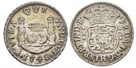 Mexico Fernando VI 1746-1759 
2 Reales, 1748 M.M, AG 6.74 g. Ref : Cal. 488, KM#86.1
Conservation : Superbe
