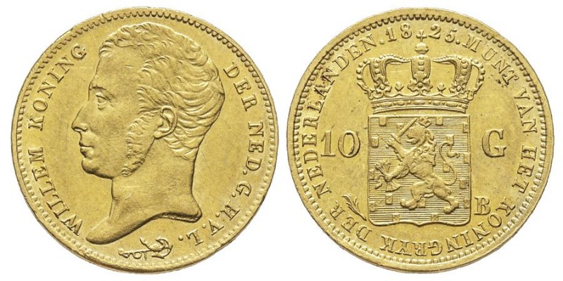Netherlands Willem I 1815-1830
10 gulden, Bruxelles, 1825B, AU 6.71 g.
Ref : Fr....