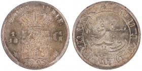 Netherlands East Indies
1/10 Gulden, Utrecht, 1893, AG 
Ref : KM-304.2
Conservation : PCGS MS66. Le plus bel exemplaire connu.