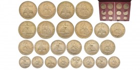 Nouvelle-Calédonie et Polynésie 
Série de 12 essais, 50 centimes, 1 et 2 francs, avec et sans listels, 1948 Paris, Cupro-Nickel
Ref : Lec.1, 3, 5, 7, ...