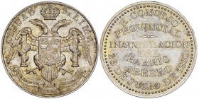 Peru Médaille en argent, Inauguration du Barrio Obrero à Lima, 1910, AG 12.53 g. 30 mm
Conservation : NGC MS65