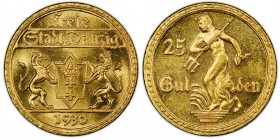 Poland Dantzig (ville libre de)
25 Gulden, Berlin, 1930, AU 7.98 g. 
Ref : Fr. 44
Conservation : FDC