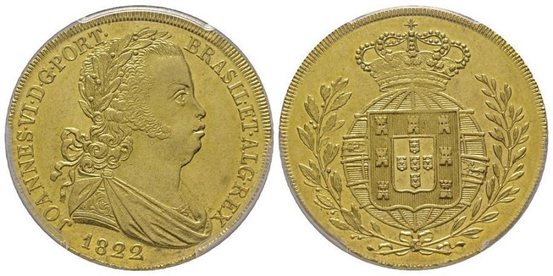 Portugal Joao VI 1816-1826
Peca, Lisbonne, 1822, AU 4.29 g.
Ref : Fr. 128, KM#36...