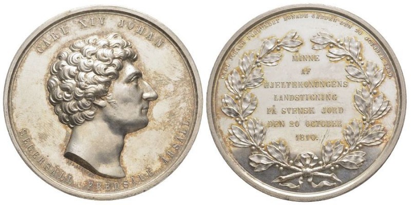 Sweden, König Karl XIV. Johann 1818-1844
Médaille en argent, 1860, par Lea Ahlbo...