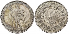 Confédération helvétique 1848- à nos jours
5 Francs, Basel, 1879, AG 25.00 g.
Ref : HMZ 2-1343b, KM#XS14
Conservation : presque FDC