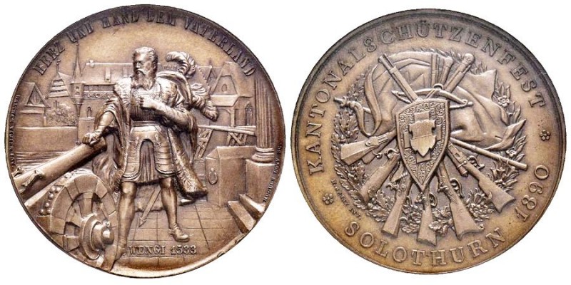 Confédération helvétique 1848- à nos jours
Médaille en Bronze, Solothurn, 1890, ...