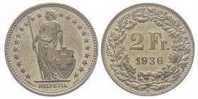 2 Francs, 1936 B, AG
Ref : KM#21
Conservation : PCGS MS66