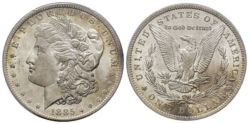 1 Dollar Morgan, New Orleans, 1885 O, AG 26.77 g.
Ref : KM#110
Conservation : PC...