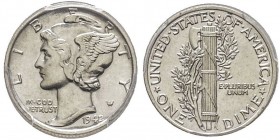 10 cents, Philadelphia, 1942/41, AG 
Ref : KM#
Conservation : PCGS MS64