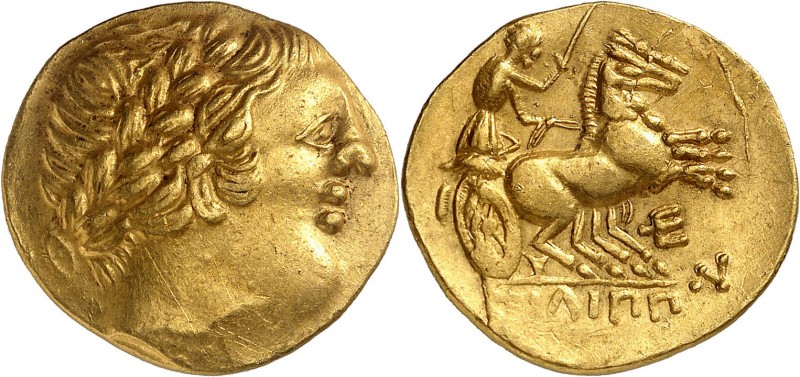 GAULE
Gironde (III et IIème siècle av. J.C.). Statère d’or du type de Pons Sain...