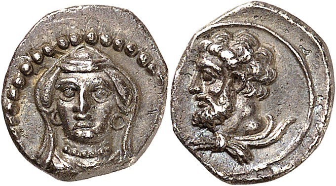GRÈCE ANTIQUE
Lycie, atelier indéterminé (ca 360-323 av. J.C.). Obole argent.
...