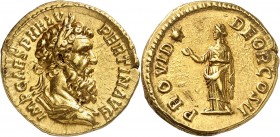 EMPIRE ROMAIN
Pertinax (192-193). Aureus 193, Rome.
Av. Buste lauré et drapé à droite. Rv. La Providence debout à gauche.
Cal. 2390. 7,17 g.
Peu c...