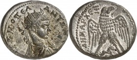 EMPIRE ROMAIN
Diaduménien (217-218). Tétradrachme, Hiérapolis.
Av. Buste radié et drapé à droite. Rv. Aigle de face.
Prieur 947. 14,38 g.
Superbe...