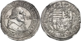 AUTRICHE
Léopold I (1618–1632). 1/4 thaler 1623, Hall.
Av. Buste cuirassé à droite. Rv. Écu couronné.
H.22b.
Top pop : Seul exemplaire gradé.
NGC...