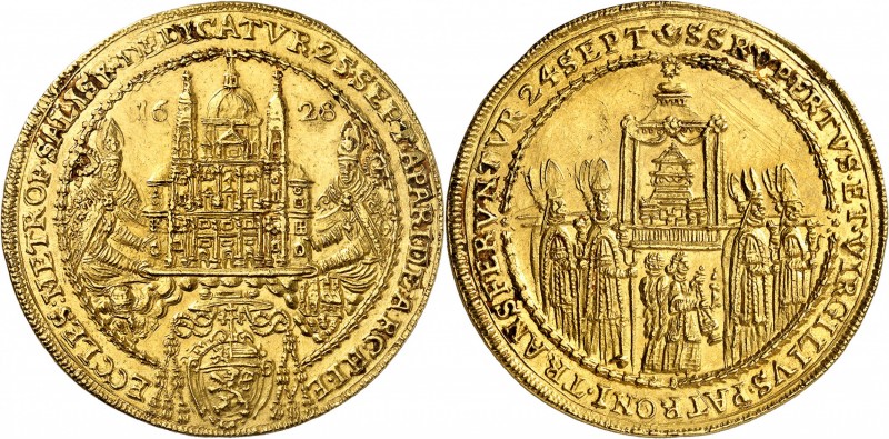 AUTRICHE
Salzbourg, Paris von Lodron (1619-1653). 4 ducats 1628.
Av. Saint Rup...