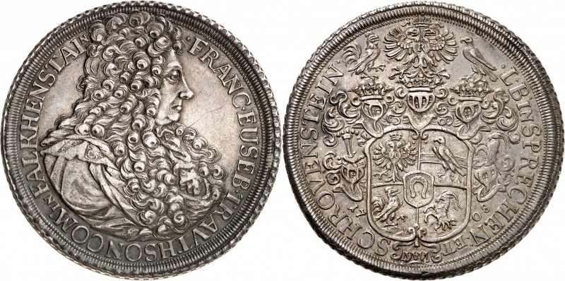 AUTRICHE
Franz Eusebius, 1678-1728. Thaler 1708, Vienne.
Av. Buste habillé à d...