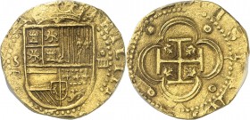 ESPAGNE
Philippe II (1556-1598). 4 escudos, Séville non daté.
Av. écu couronné. Rv. Croix dans un quadribole.
Fr. 158. 13,47 g.
PCGS AU 58. TTB à ...