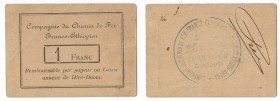 ÉTHIOPIE
Compagnie du chemin de fer Franco-Ethiopien. Bon pour 1 franc.
Fr. 346. 
Superbe