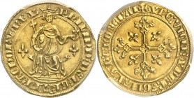 FRANCE
Philippe IV (1285-1314). Florin d’or à la reine, émission de 1305.
Av. Le roi assis de face en majesté, tenant le sceptre et une fleur de lis...