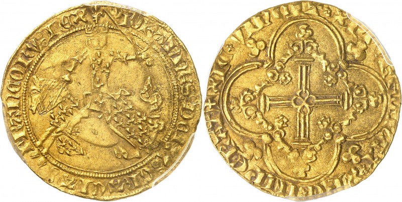 FRANCE
Jean le Bon (1350-1364). Franc à cheval, décembre 1360.
Av. Le roi galo...