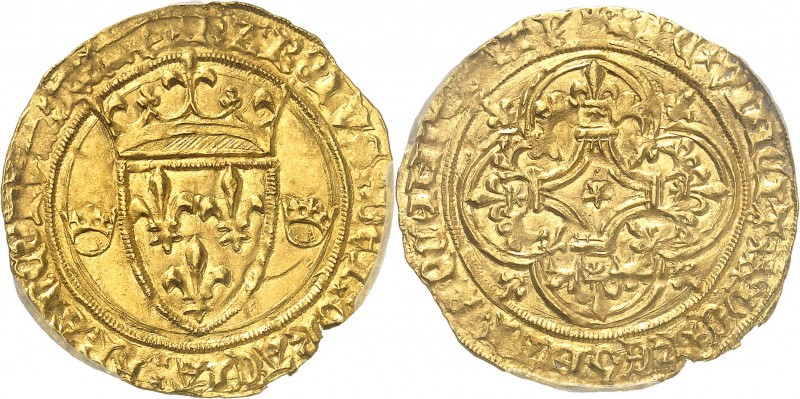 FRANCE
Charles Régent au nom du Roi (futur Charles VII 1422-1461). Ecu d’or, 1e...