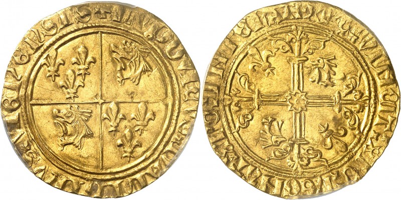 FRANCE
Louis de France, héritier à la couronne de Charles VII (1440-1456). Écu ...