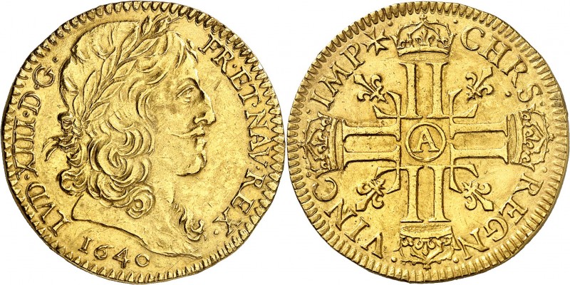 FRANCE
Louis XIII (1610-1643). Double louis d’or à la croix de Templier 1640 A,...