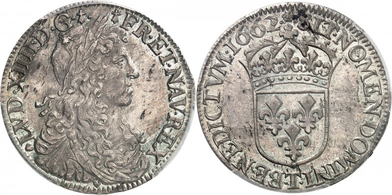 FRANCE
Louis XIV (1643-1715). 1/2 écu au buste juvénile 1662 T, Nantes.
Av. Bu...