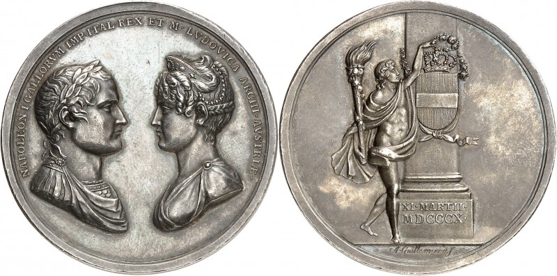 FRANCE
Premier Empire / Napoléon Ier (1804-1814). Médaille en argent 1810, célé...