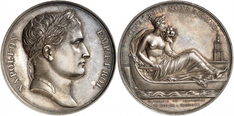 FRANCE
Premier Empire / Napoléon Ier (1804-1814). Médaille en argent 1813, frap...