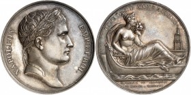 FRANCE
Premier Empire / Napoléon Ier (1804-1814). Médaille en argent 1813, frappé pour l’inauguration de l’ouverture du Canal de Mons à Condé, par Br...