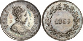 FRANCE
Louis Philippe Ier (1830-1848). Essai monétaire 1839, en argent.
Av. Buste couronné et drapé à droite de Louis XIII. Rv. Date dans la couronn...