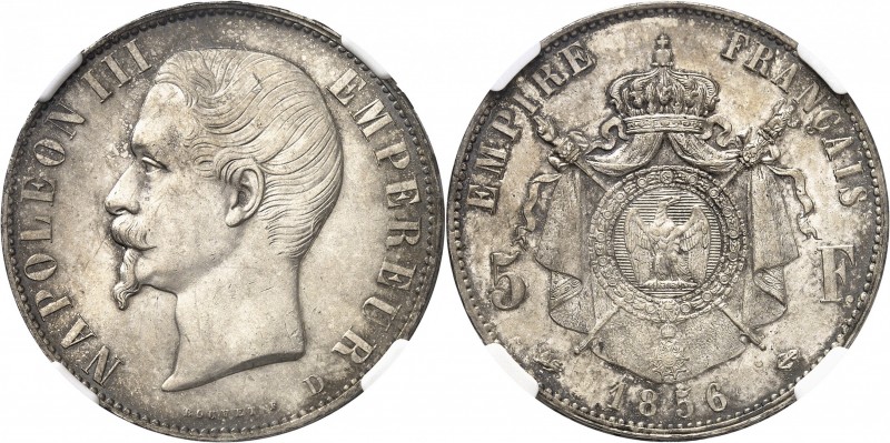 FRANCE
Napoléon III (1852-1870). 5 francs 1856 D, Lyon.
Av. Tête nue à gauche....