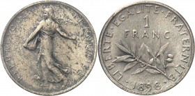 FRANCE
IIIe République (1870-1940). 1 franc 1898, piéfort sur flan mat.
Av. La Semeuse à gauche. Rv. Valeur.
GEM. 94.P1.
PCGS SP 63. Presque Fleur...