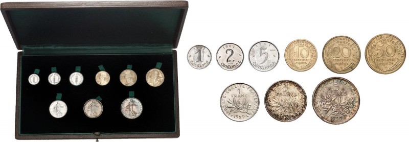 FRANCE
Ve République (1958 à nos jours). Coffret d’origine contenant 9 essais, ...