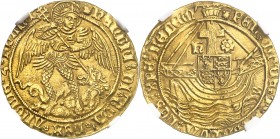 GRANDE-BRETAGNE
Henri VII, (1485-1509). Ange d’or, Londres.
Av. Ange terrassant le dragon. Rv. Navire et écusson au centre.
S. 2183, Fr. 151.
Top ...
