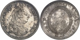 GRANDE-BRETAGNE
Georges III (1760-1820). Dollar (5 shillings) 1804, Londres.
Av. Buste drapé et lauré à droite. Rv. La Grande-Bretagne assise à gauc...