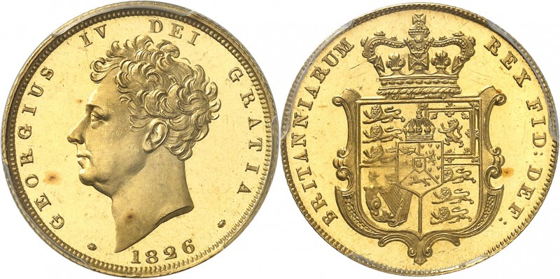 GRANDE-BRETAGNE
Georges IV (1820-1830). Souverain (pound) 1826, Londres, frappe...