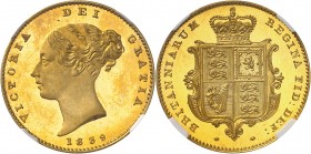 GRANDE-BRETAGNE
Victoria (1837-1901). 1/2 souverain (1/2 pound) 1839, Londres. (pound) 1839, Londres. (Faculté de réunion : voir condition lot 815 / ...