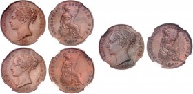 GRANDE-BRETAGNE
Victoria (1837-1901). Penny, Half Penny, Farthing. (pound) 1839, Londres. (Faculté de réunion : voir condition lot 815 / Right of Ass...