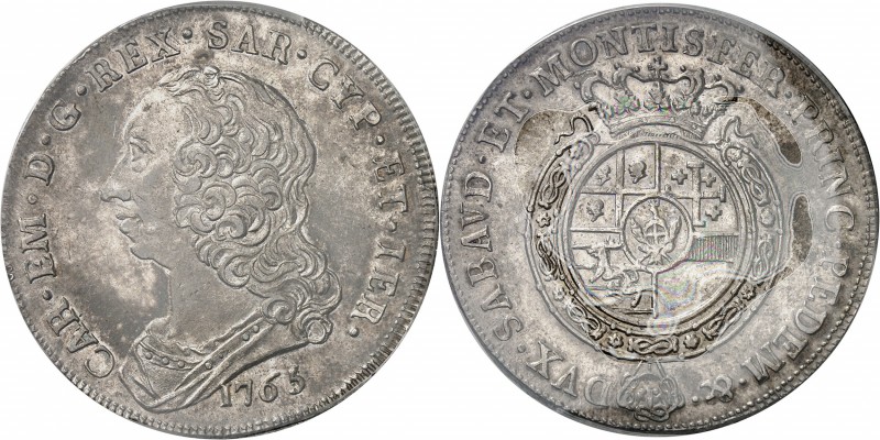 ITALIE
Sardaigne, Charles Emmanuel III (1730-1773). Scudo 1757, Turin.
Av. Bus...